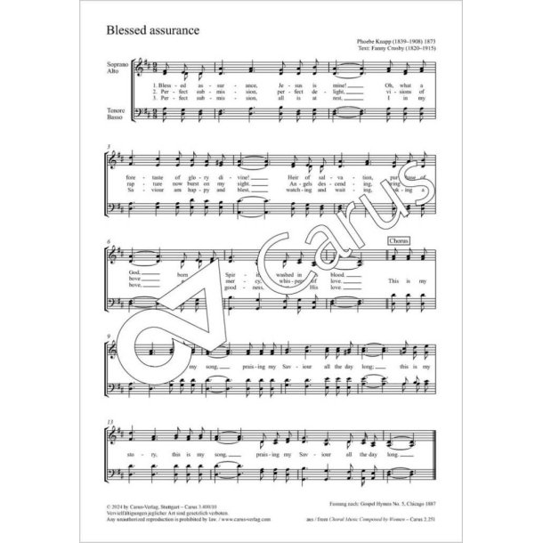 Blessed assurance : D major