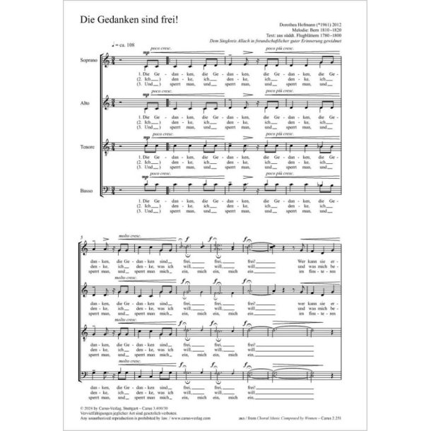 Die Gedanken sind frei! : C major