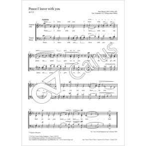 Peace I leave with you - E flat major, Op. 8,3 : nr 3 from: Choral Responses op. 8, Boston 1891