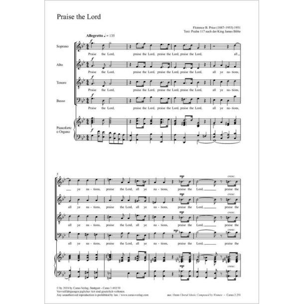 Praise the Lord : G minor