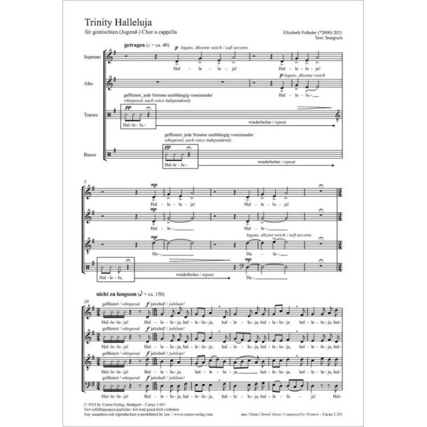 Trinity Halleluja : G major
