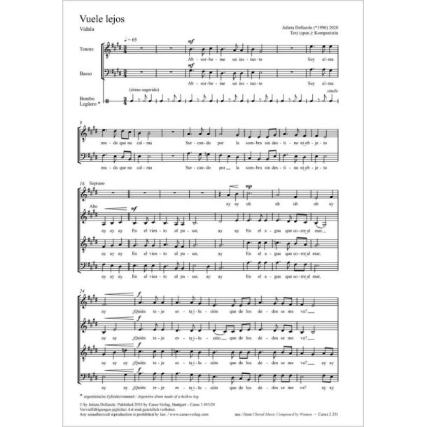 Vuele lejos - E major : Vidala