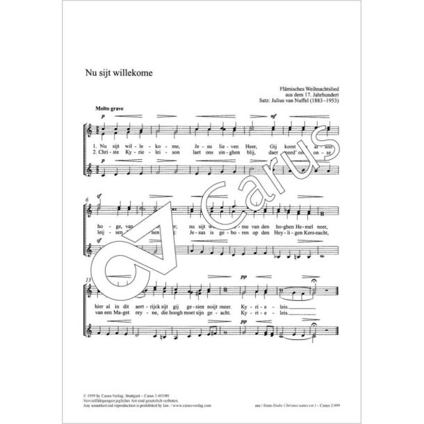 Nu sijt willekome : C major