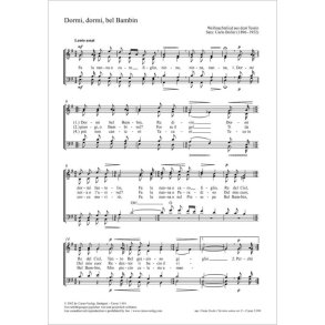 Dormi, dormi, bel Bambin : E minor