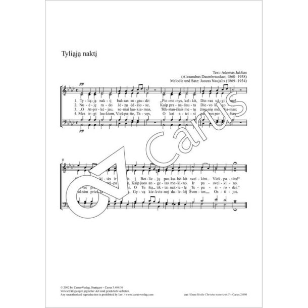 Tyliaja nakti : A flat major