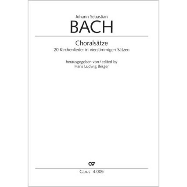 Bach: Chorals&auml;tze 2 : 20 Kirchenlieder in vierstimmigen S&auml;tzen