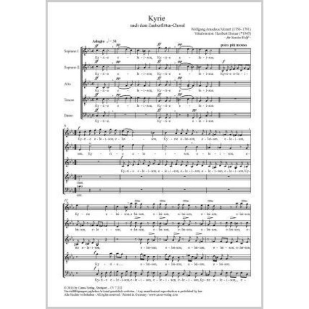 Mozart: Kyrie, Agnus Dei (Vokalversionen: Breuer)