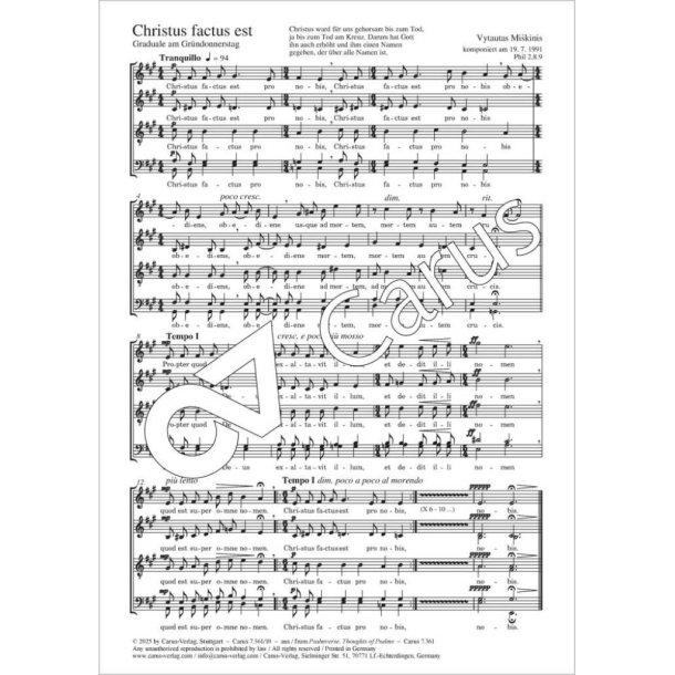 Christus factus est : Gradual on Maundy Thursday