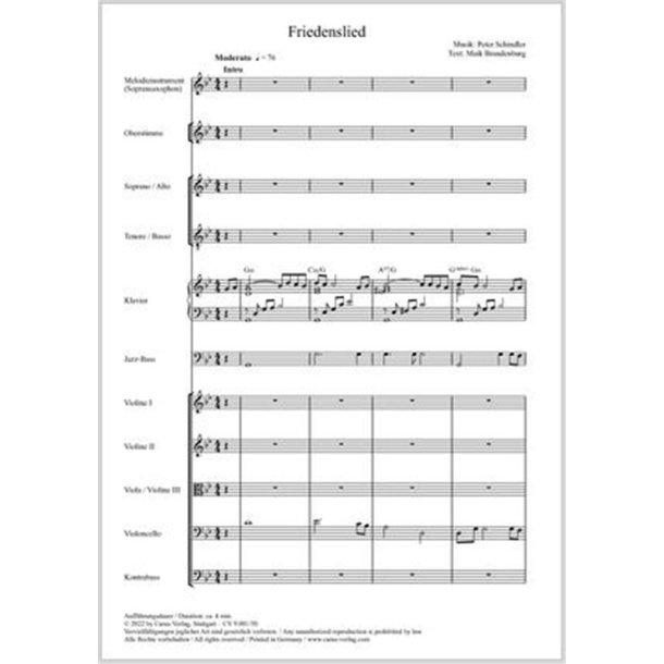 Friedenslied : G minor