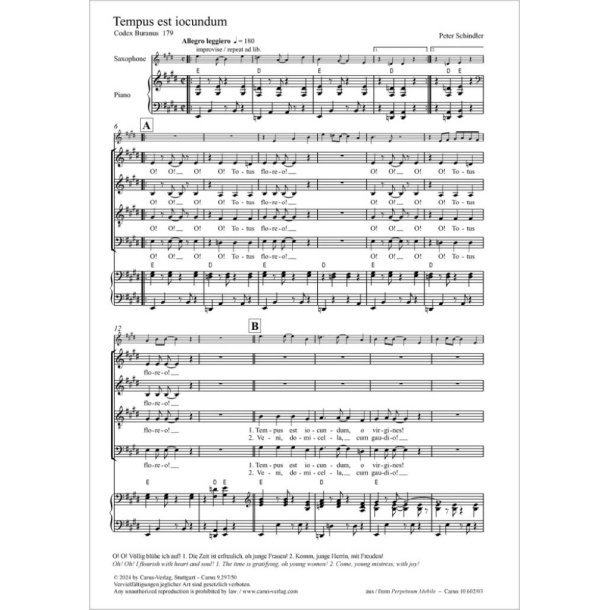 Tempus est iocundum : from: Perpetuum mobile - Songs from the Codex Buranus