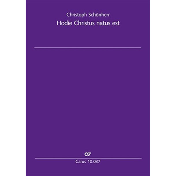Hodie Christus natus est : D minor