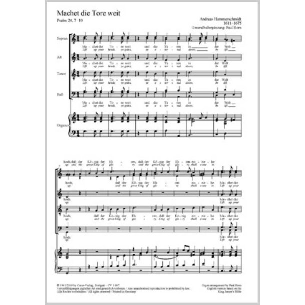 Machet die Tore weit : G-Dur