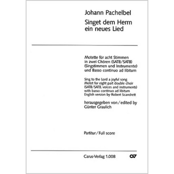 Singet dem Herrn ein neues Lied : C-Dur