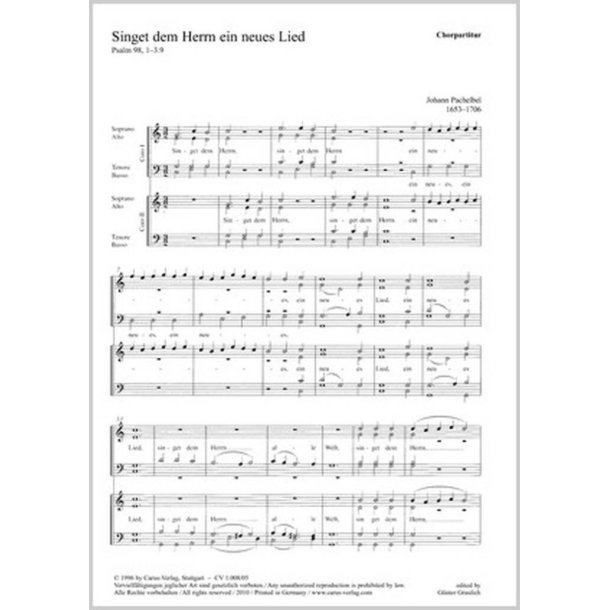 Singet dem Herrn ein neues Lied : C-Dur