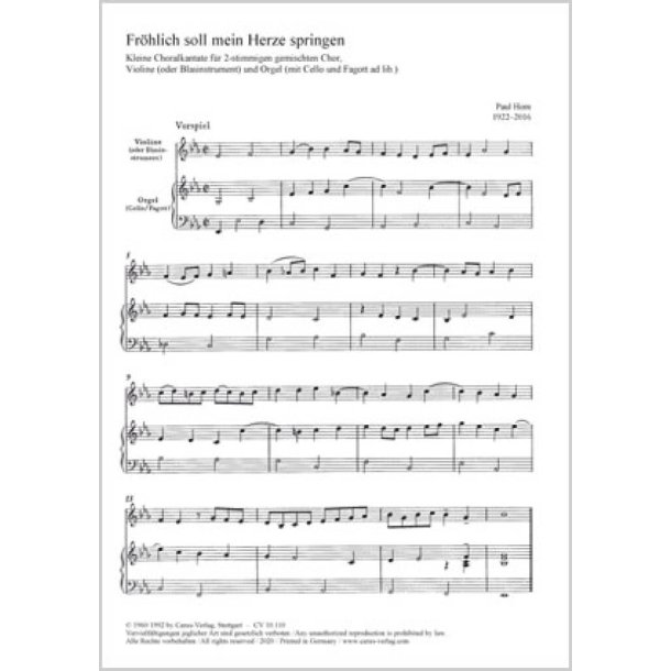 Fr&ouml;hlich soll mein Herze springen