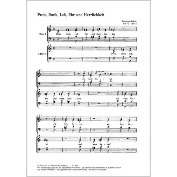 Preis, Dank, Lob, Ehr : a-Moll