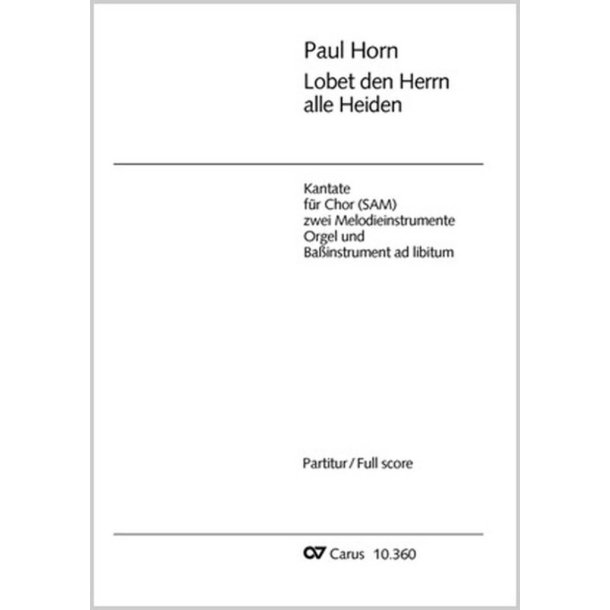 Lobe den Herrn, alle Heiden : C-Dur