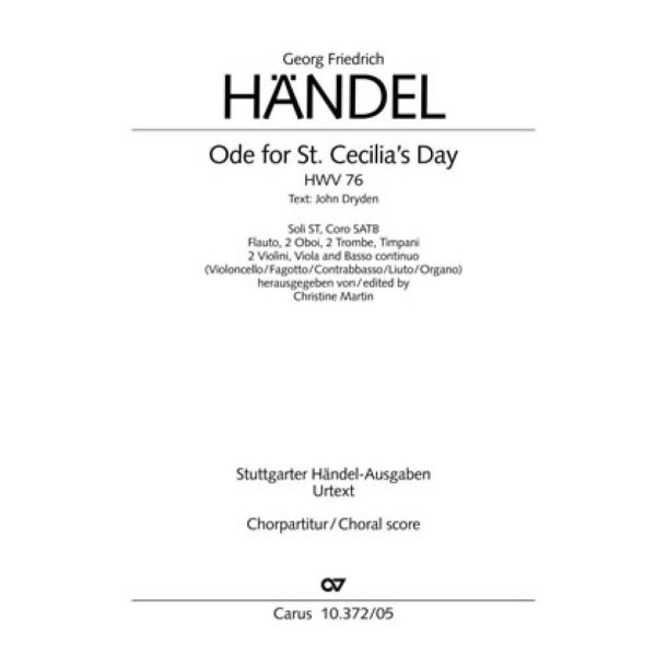 Ode for St. Cecilia's Day