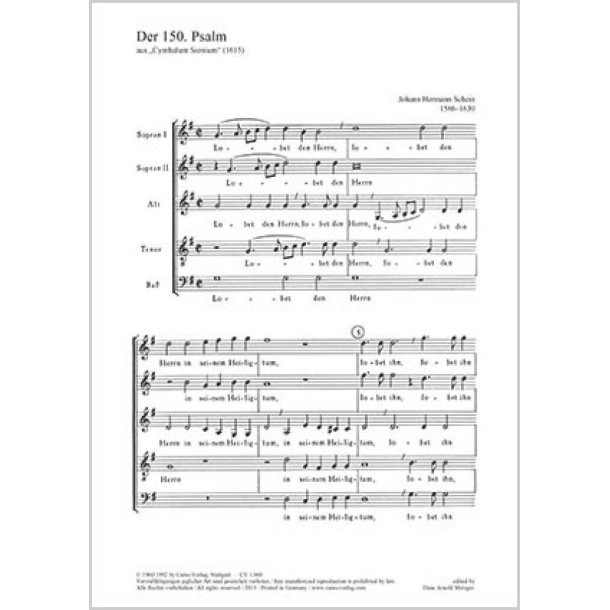 Lobet den Herrn in seinem Heiligtum : aus: Cymbalum Sionium