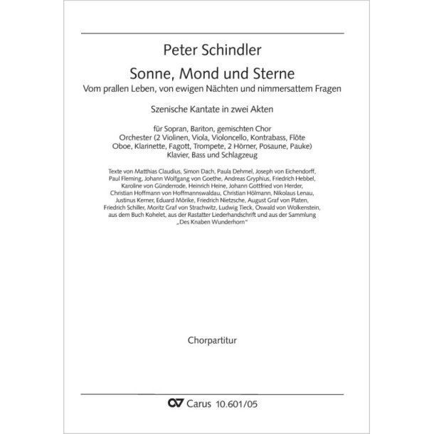 Sonne, Mond und Sterne : Scenic cantata in two acts