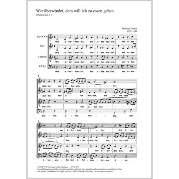 Wer &uuml;berwindet, dem will ich