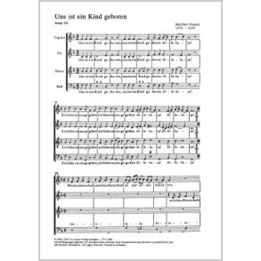 Uns ist ein Kind geboren : Weihnachtsmotette
