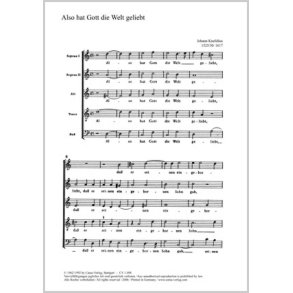 Also hat Gott die Welt geliebt : dorisch