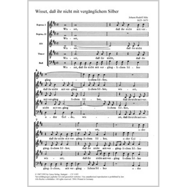 Wisset, da&szlig; ihr nicht mit verg&auml;nglichem Silber