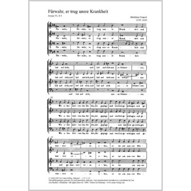 F&uuml;rwahr, er trug- Also hat Gott die Welt geliebt