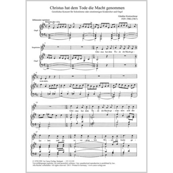 Christus hat dem Tode die Macht : Geistliches Konzert
