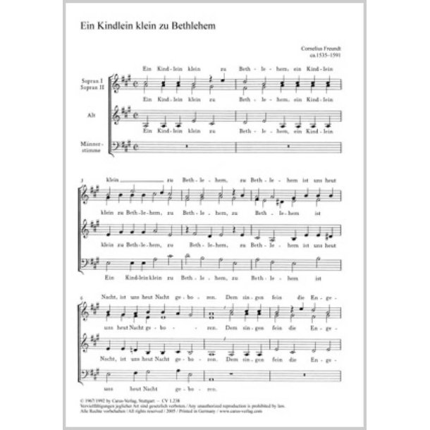 Ein Kindlein klein zu Bethlehem