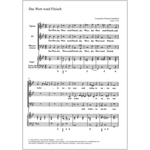 Das Wort ward Fleisch : B-Dur