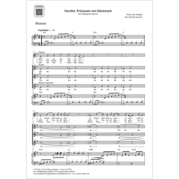 Blumen : from: Hamlet. Prinzessin von D&auml;nemark