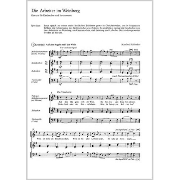 Die Arbeiter im Weinberg : Szenische Kantate