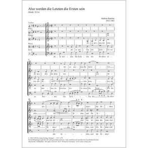 Also werden die Letzten die Ersten sein : aus: Deutsche Sonntägliche Evangeliensprüche