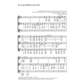 Es ist gewißlich an der Zeit