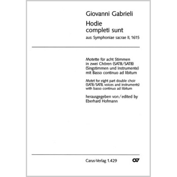 Hodie completi sunt : F-Dur