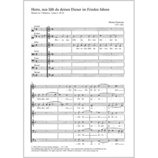 Herre, nun l&auml;&szlig;t du deinen Diener : F-Dur