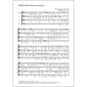 Jubiliert dem Herren : G-Dur