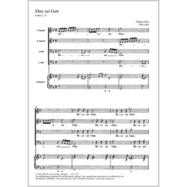 Ehre sei Gott in der H&ouml;he : F-Dur