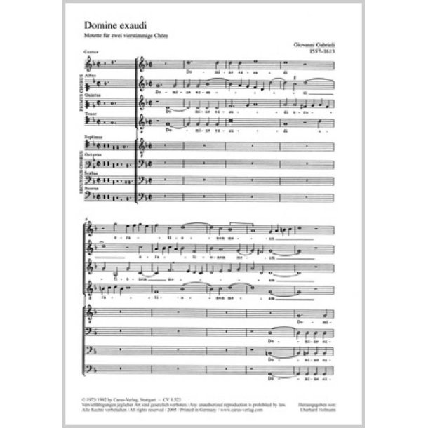 Domine exaudi orationem : dorisch