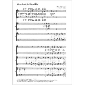 Allein Gott in der Höh sei Ehr : G-Dur