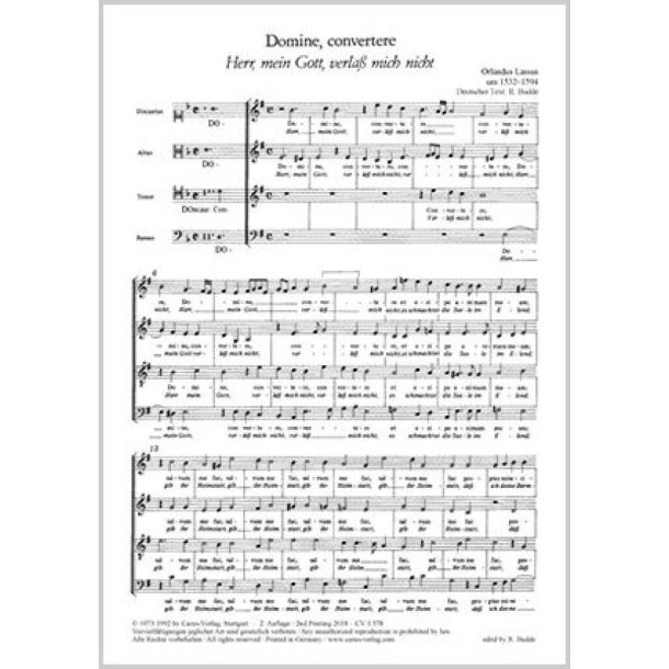 Domine, convertere : Herr, mein Gott, verla&szlig; mich nicht