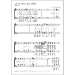 Ich will erheben deinen Ruhm : B-Dur