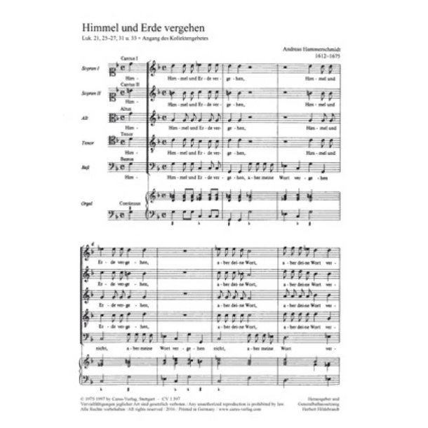 Himmel und Erde vergehen