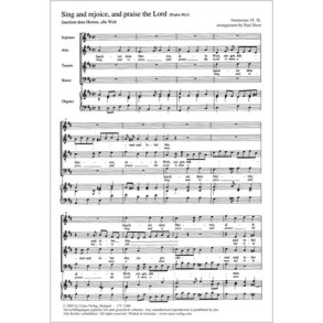 Sing and rejoice, and praise the Lord : Jauchzet dem Herren, alle Welt