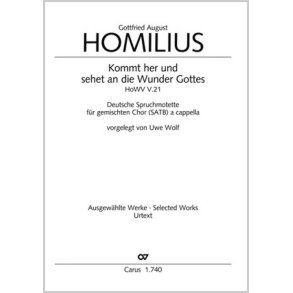 Kommt her und sehet an die Wunder Gottes : C-Dur