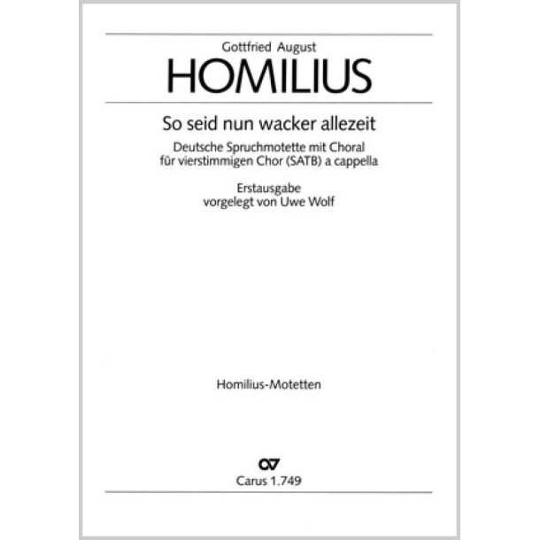 So seid nun wacker allezeit : D-Dur