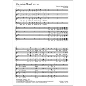 Was hast du, Mensch : B-Dur