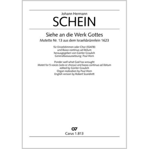 Siehe an die Werke Gottes : aus: Israelsbr&uuml;nnlein